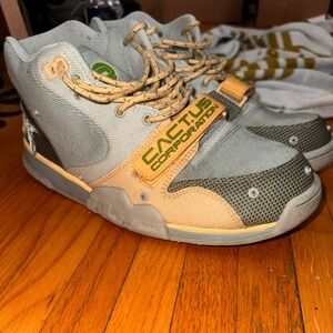 Travis Scott Air Trainer One Sneakers - Gray and Tan